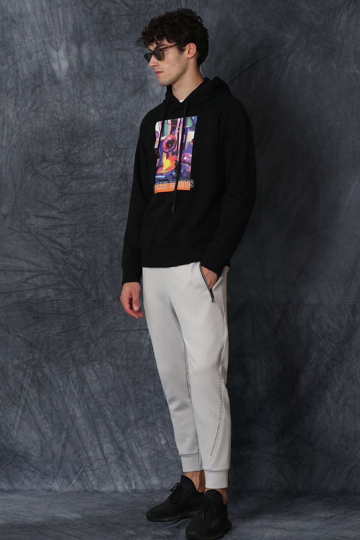 General Erkek Sweatshirt Siyah - Lufian (1)