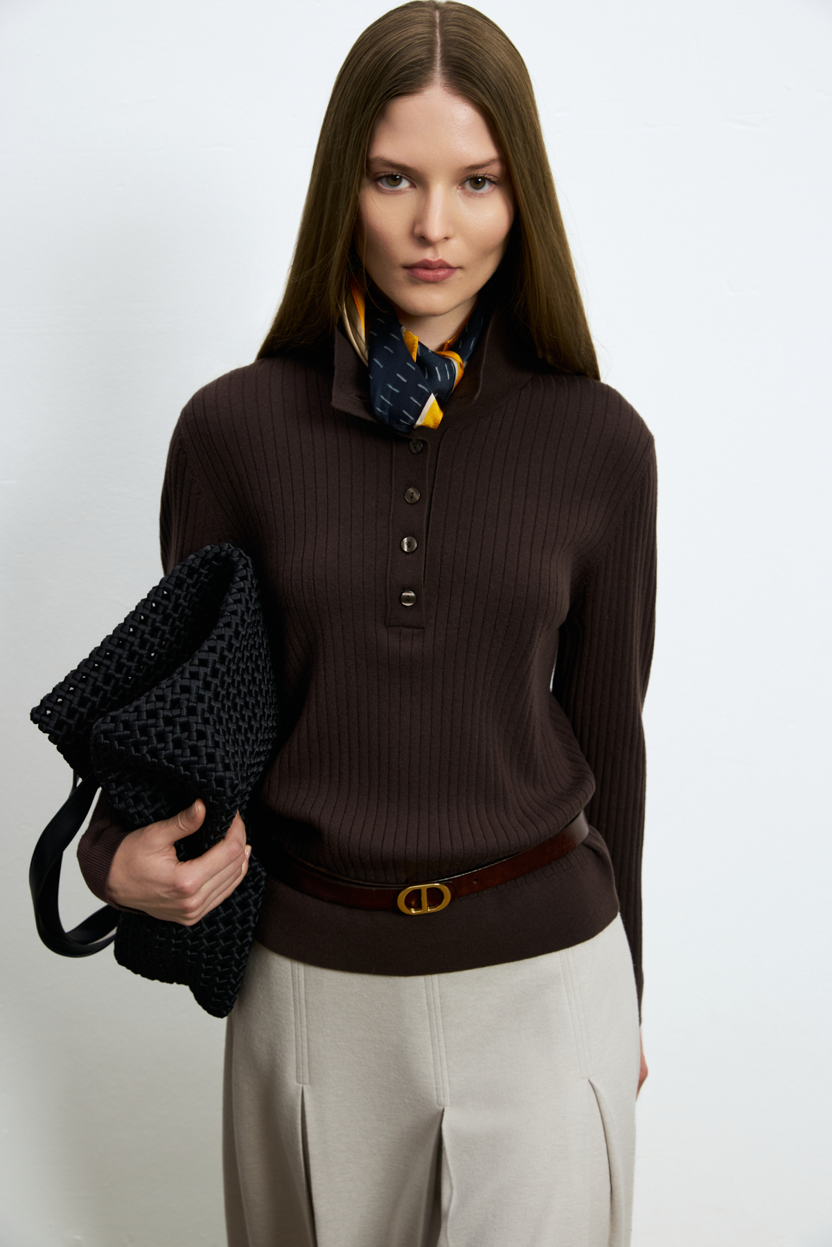 35% Acrylıc 27% Polyester 21%ptt 9% Nylon 6% Camel 2% Spandex Brown - LUFIAN (1)