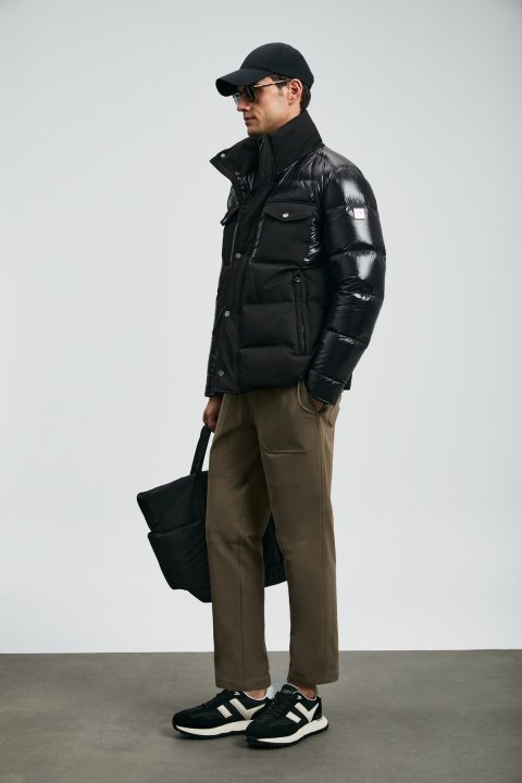 Genıous Kaz Tüyü Erkek Mont Siyah - Lufian (1)