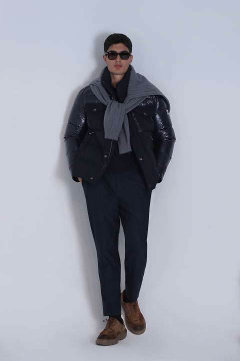 Genıus Kaz Tüyü Erkek Mont Lacivert - Lufian