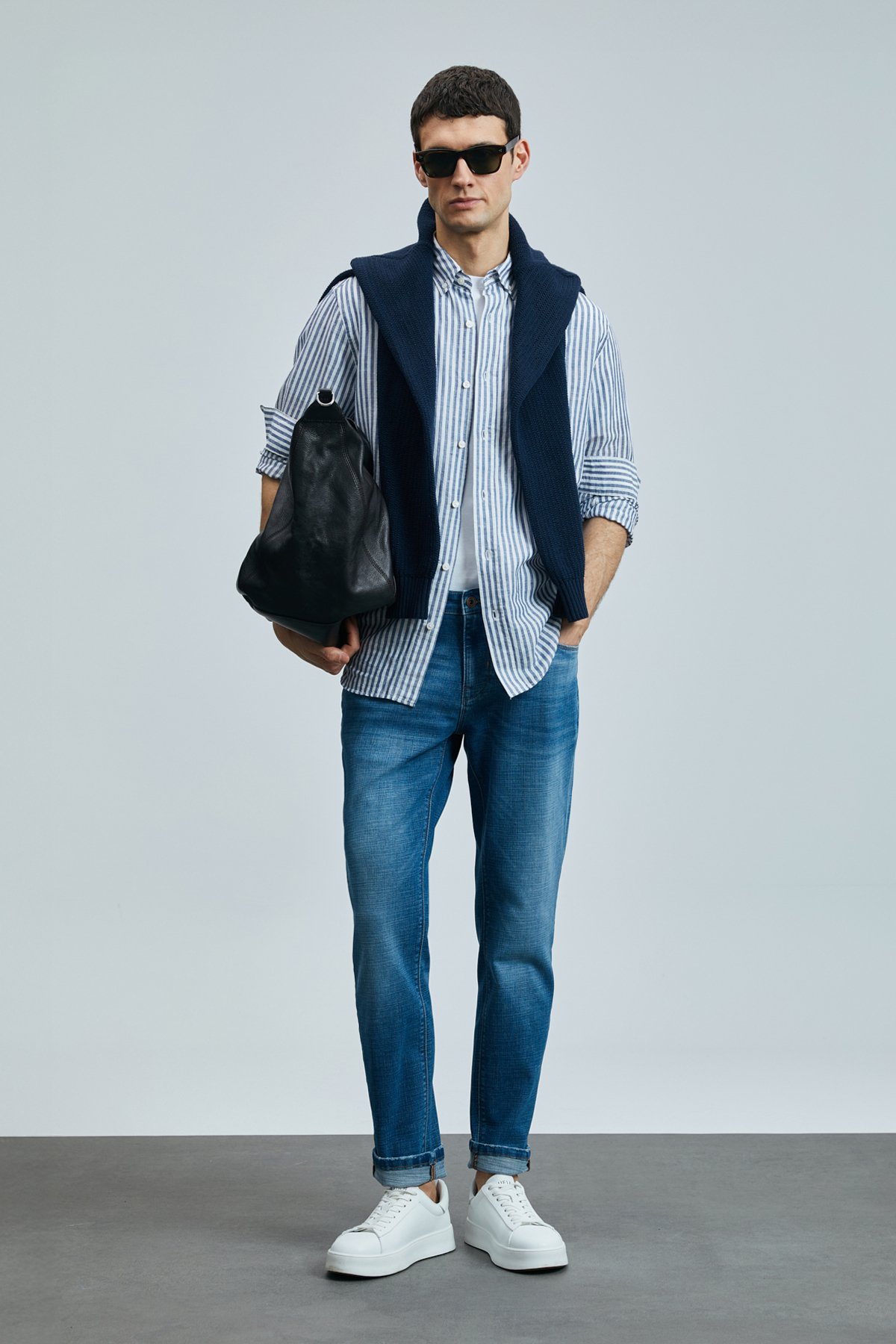 Gerardo Smart Jean Erkek Pantolon Regular Fit Mavi - Lufian