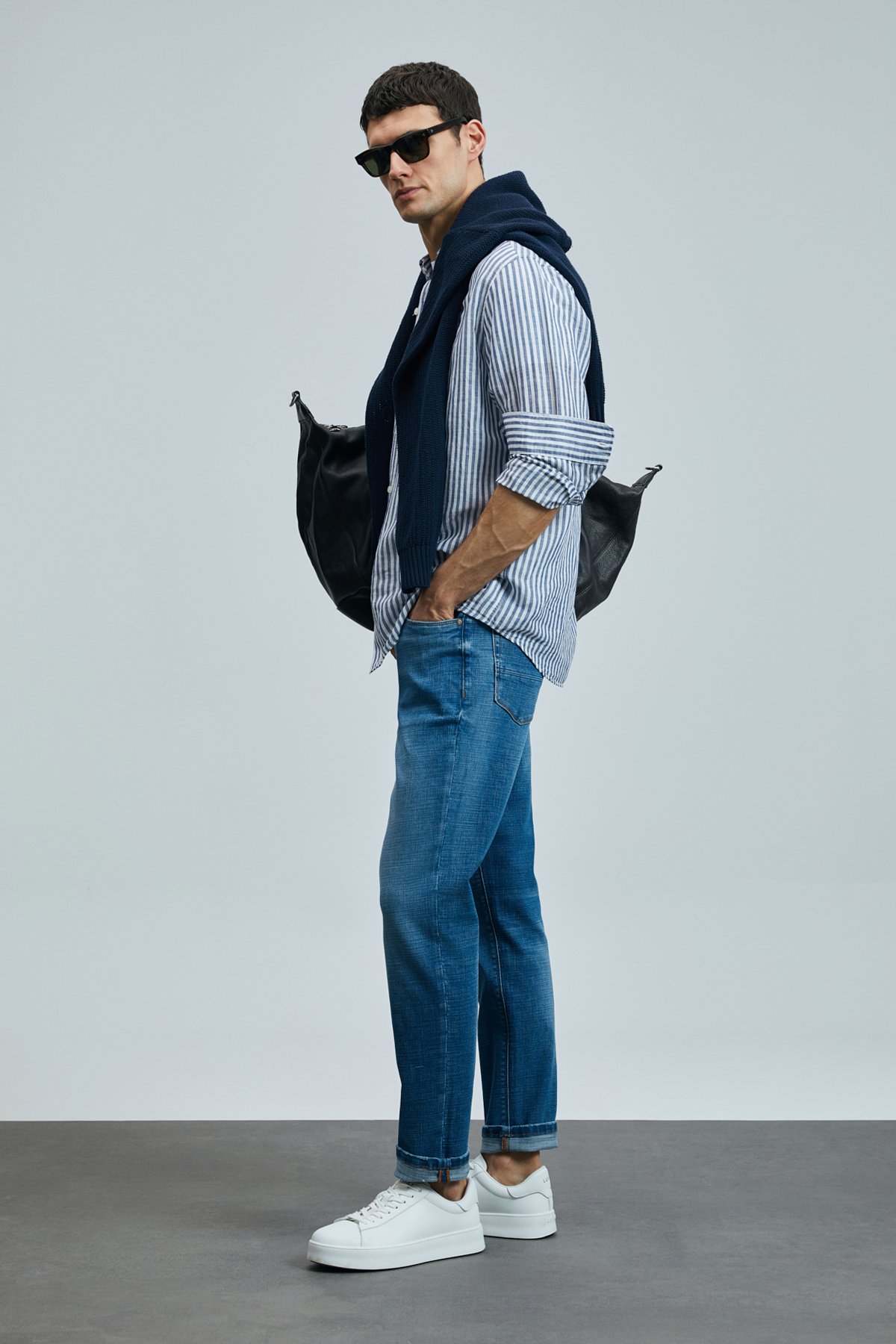 Gerardo Smart Jean Erkek Pantolon Regular Fit Mavi - Lufian (1)