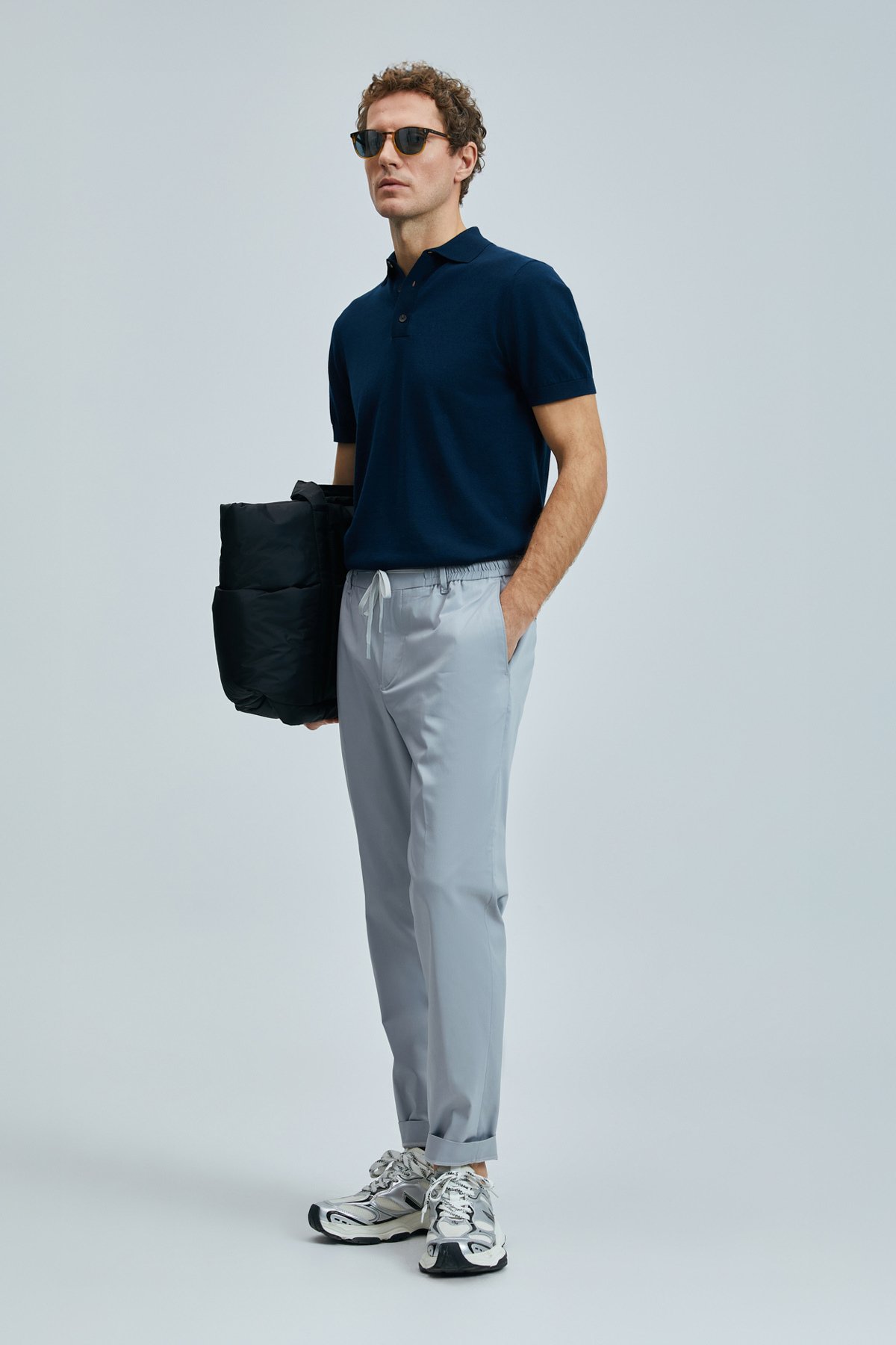 Glen Smart Mens Chino Pants Slım Fıt Grey - Lufian (1)