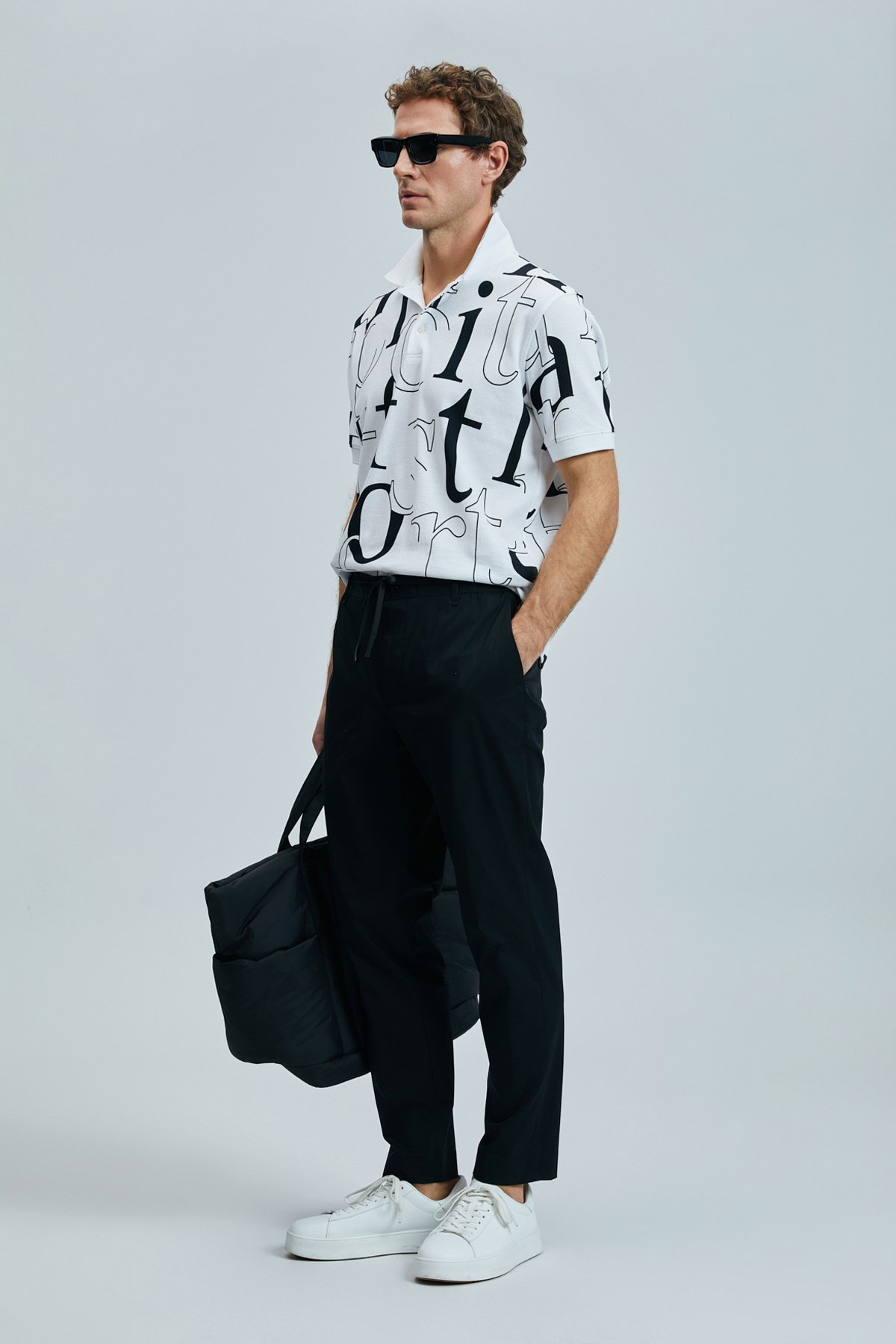 Glen Smart Mens Chino Pants Slım Fıt Black - Lufian (1)