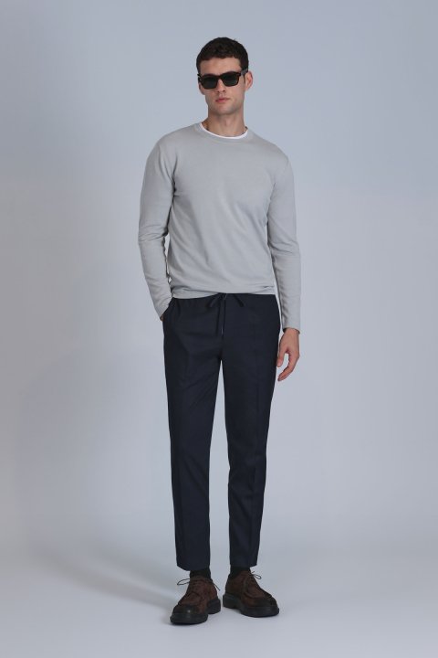 Glen Spor Erkek Chino Pantolon Slim Fit Lacivert - Lufian