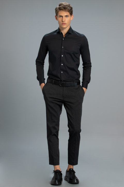 Glory Smart Erkek Chino Pantolon Slim Fit Siyah - Lufian