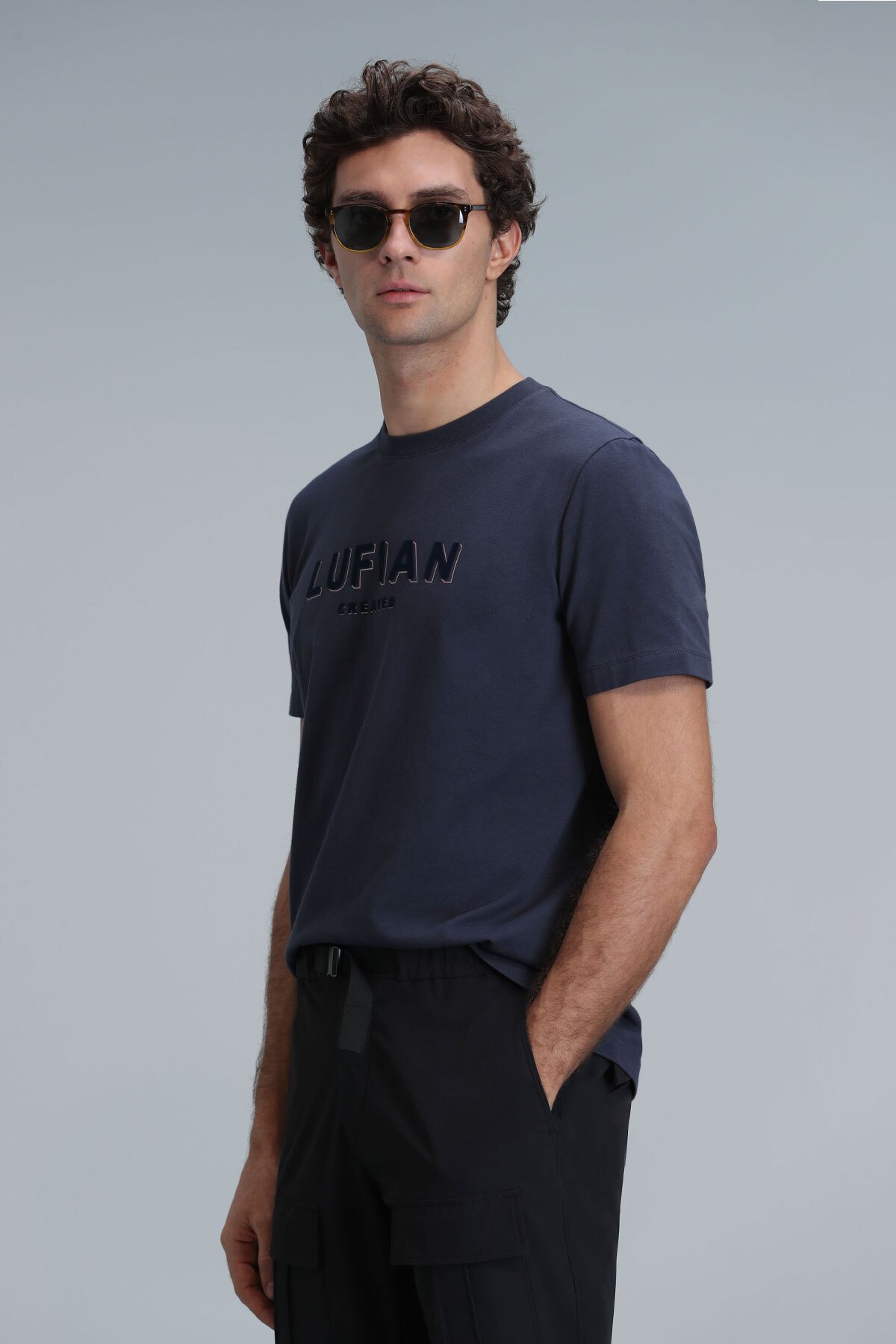 Gold Modern Grafik T- Shirt Antrasit - Lufian