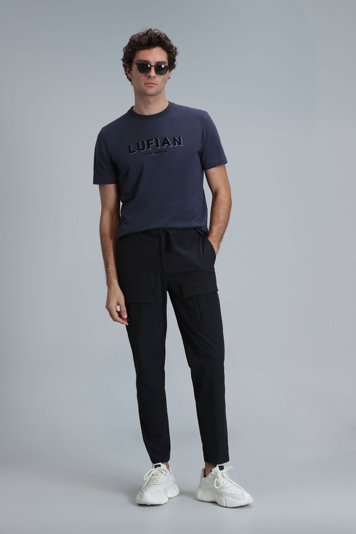 Gold Modern Grafik T- Shirt Antrasit - Lufian (1)