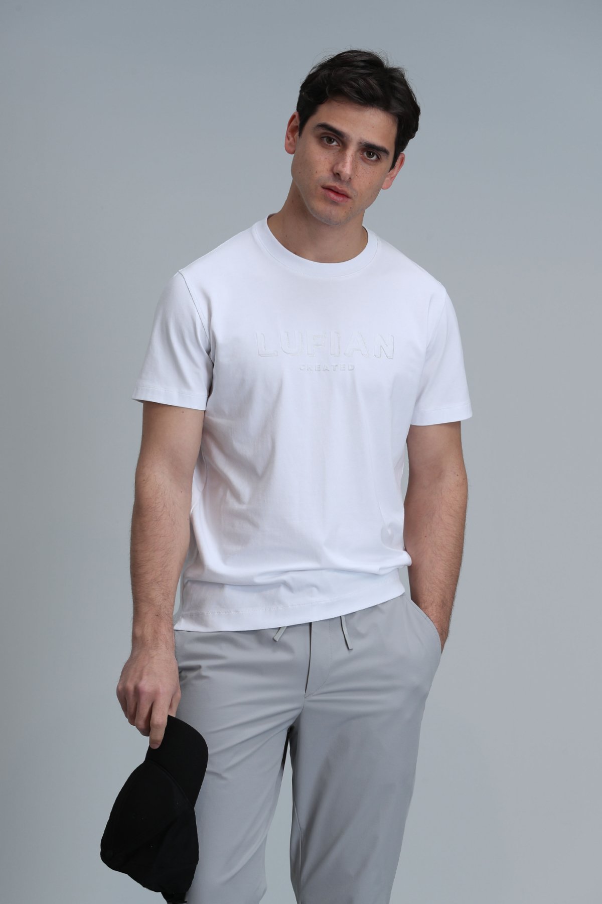 Gold Modern Grafik T- Shirt Beyaz - Lufian