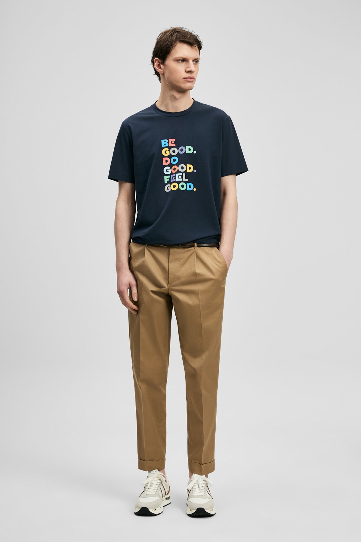 Good Modern Grafik T- Shirt Lacivert - Lufian (1)