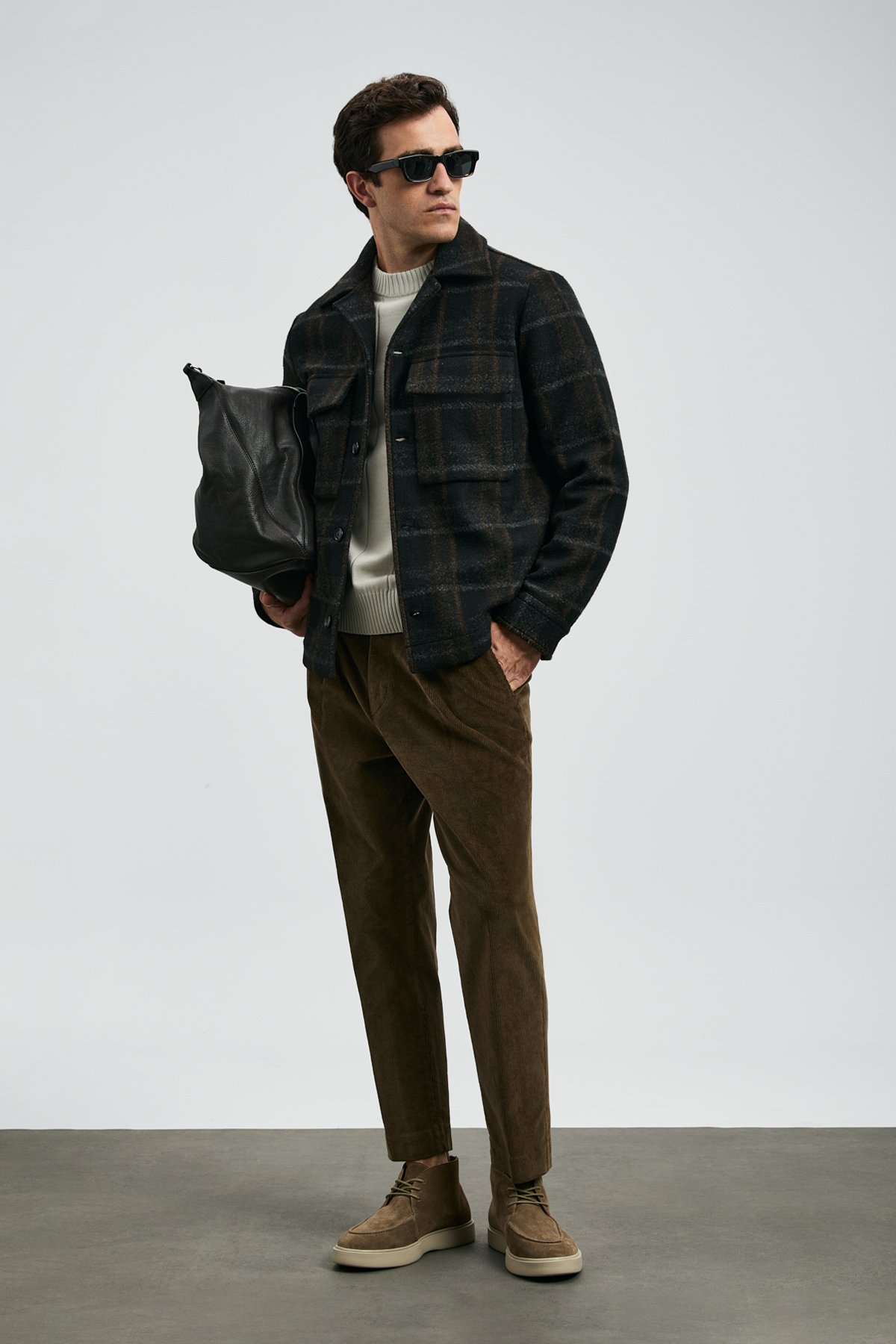 Gooden Erkek Örme Ceket Siyah - Lufian