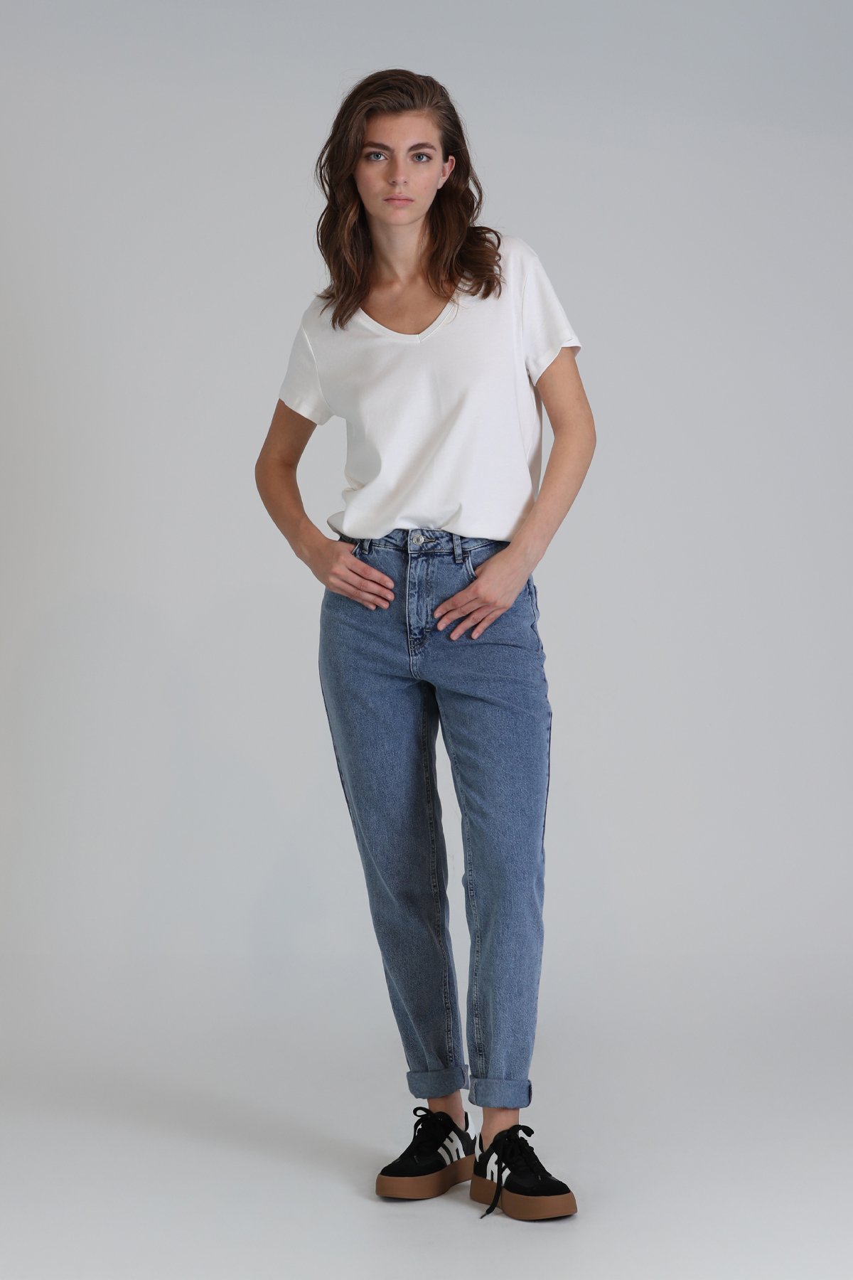 Gran Women's Denim Slim Fit Navy Blue - LUFIAN