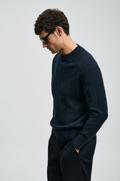 Grand Erkek Kazak Lacivert - LUFIAN