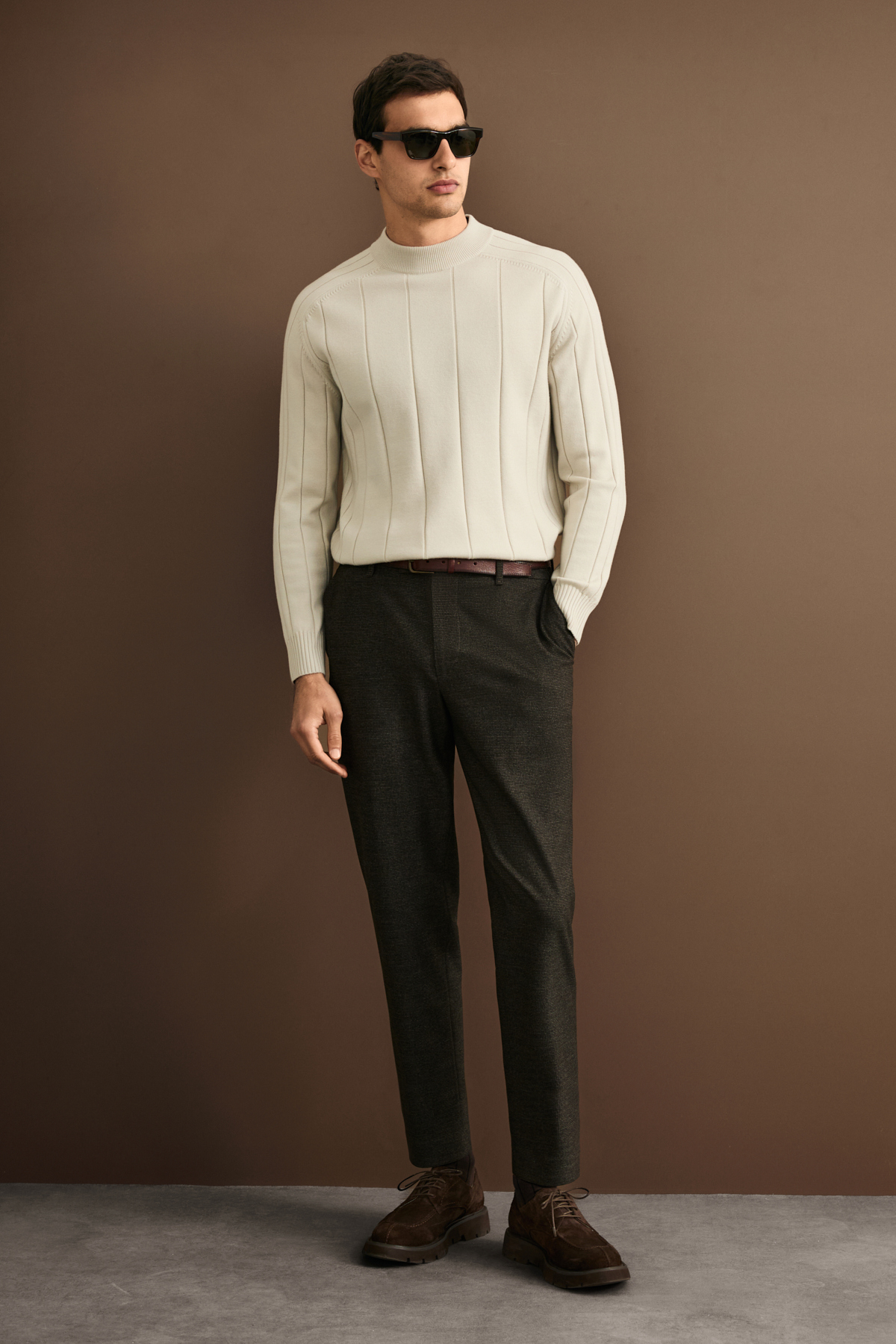 Mens Sweater Stone - LUFIAN