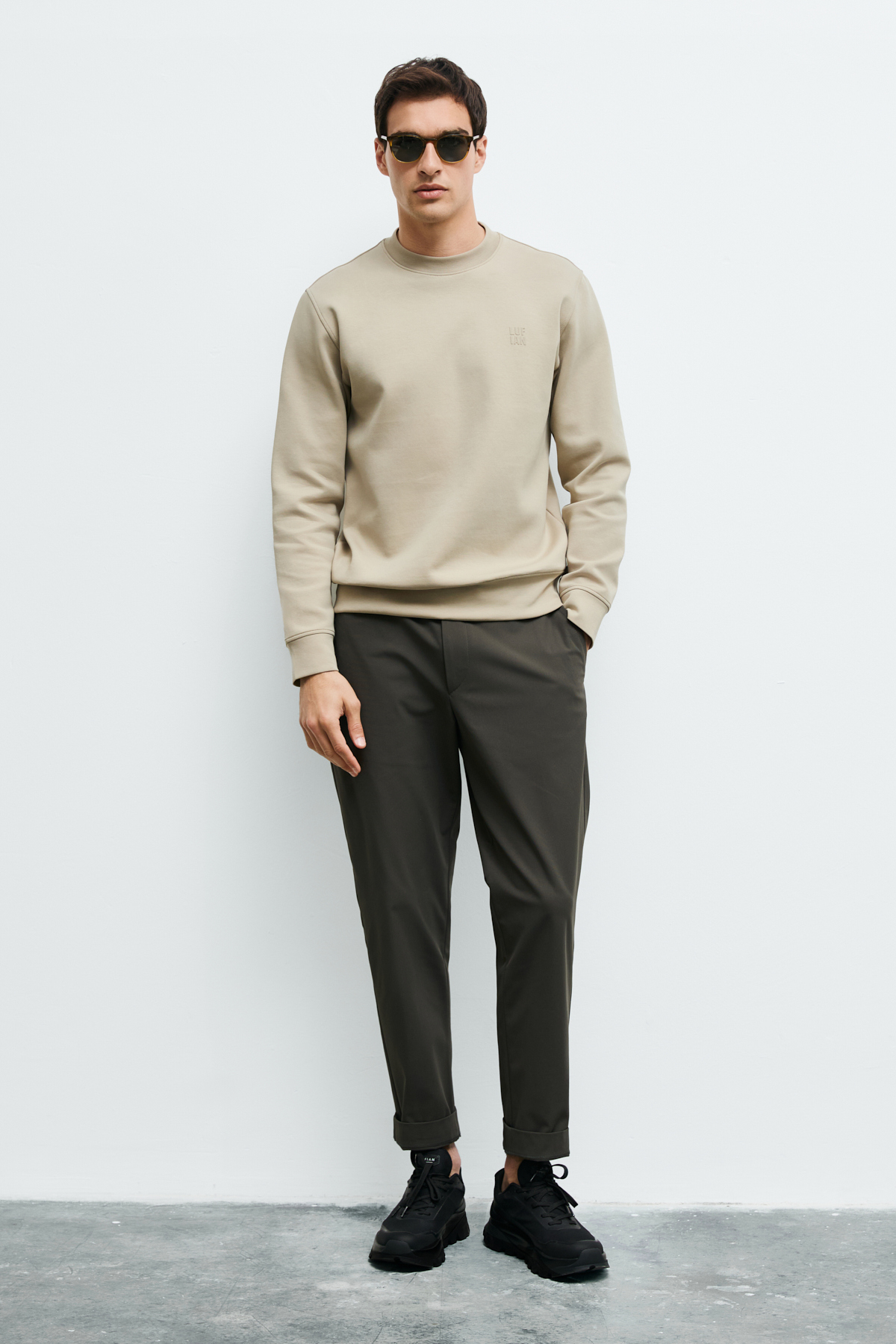 Male Sweatshirt Beıge - Lufian (1)