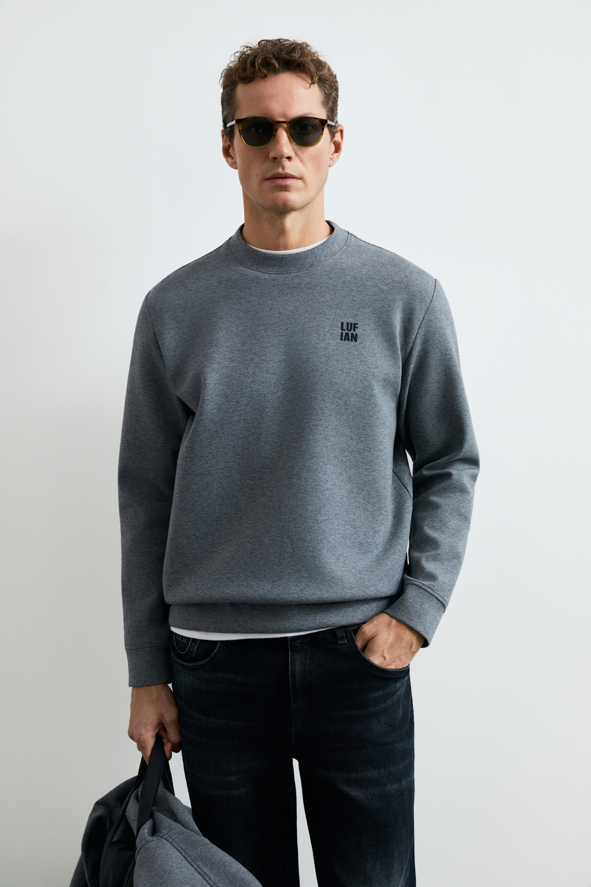 Male Sweatshirt Grey - Lufian