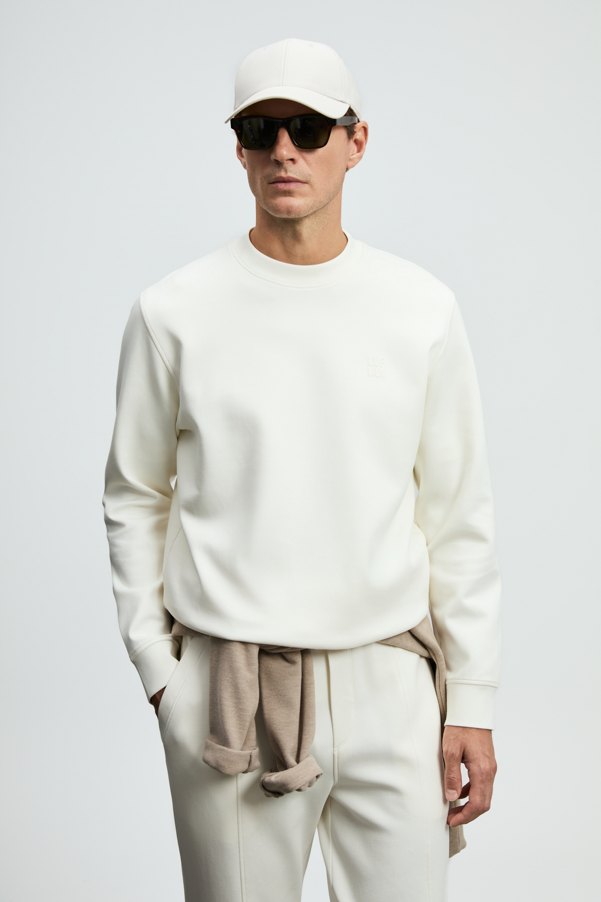 Male Sweatshirt Off Whıte - Lufian
