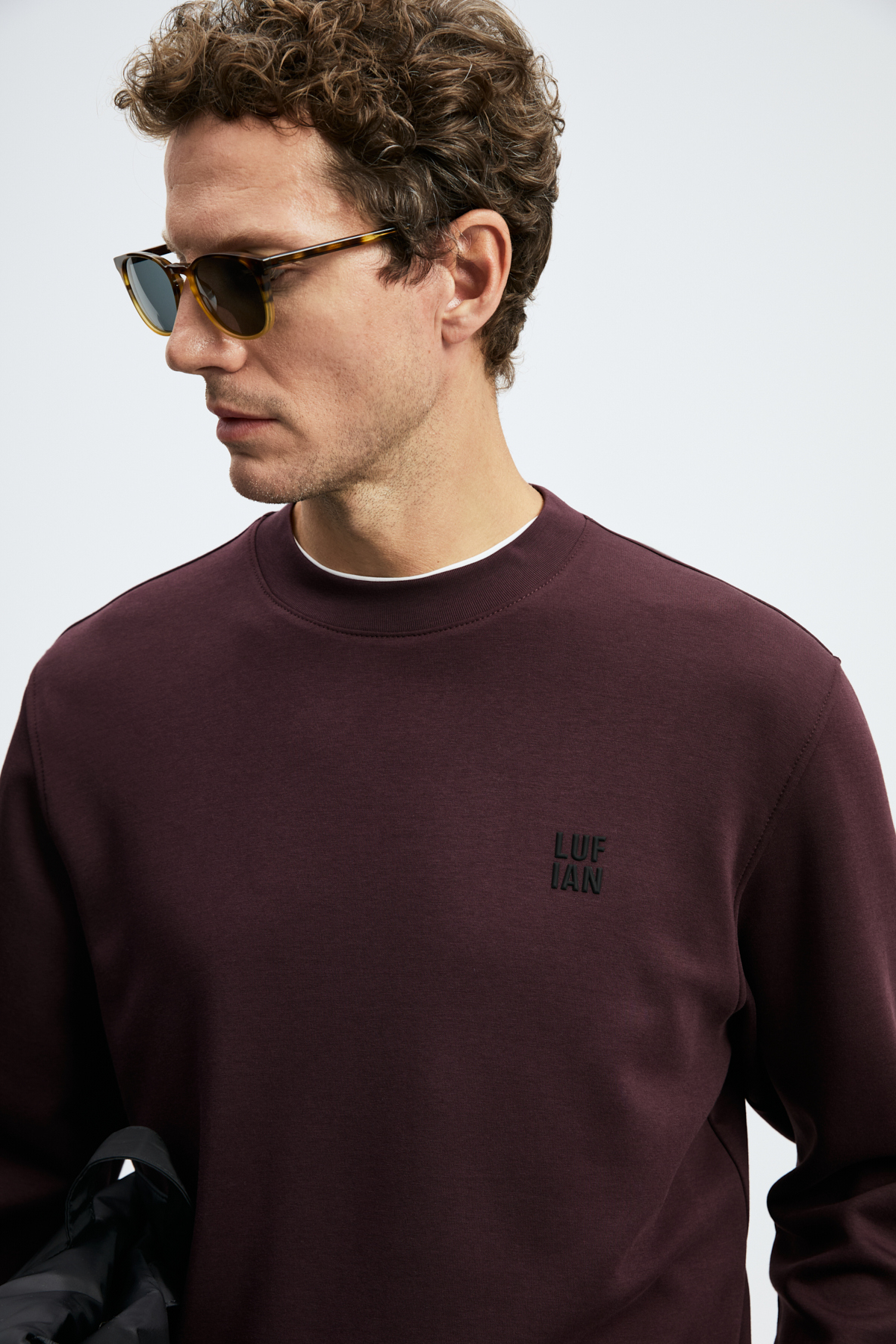Male Sweatshirt Purple - LUFIAN