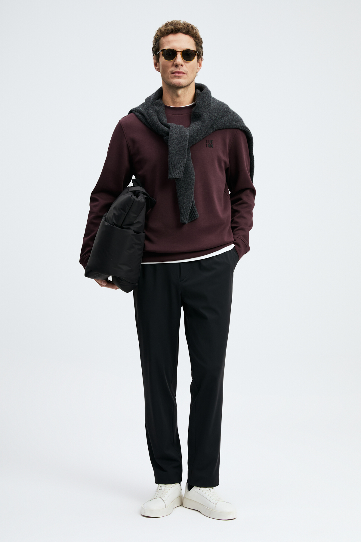 Male Sweatshirt Purple - LUFIAN