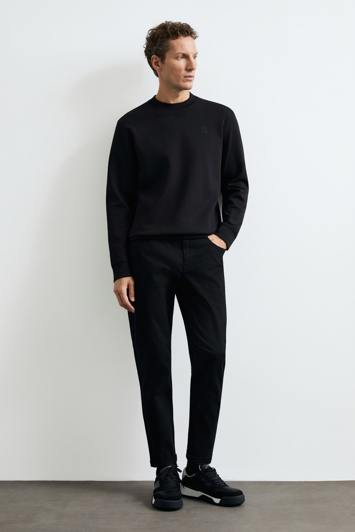 Male Sweatshirt Black - Lufian (1)