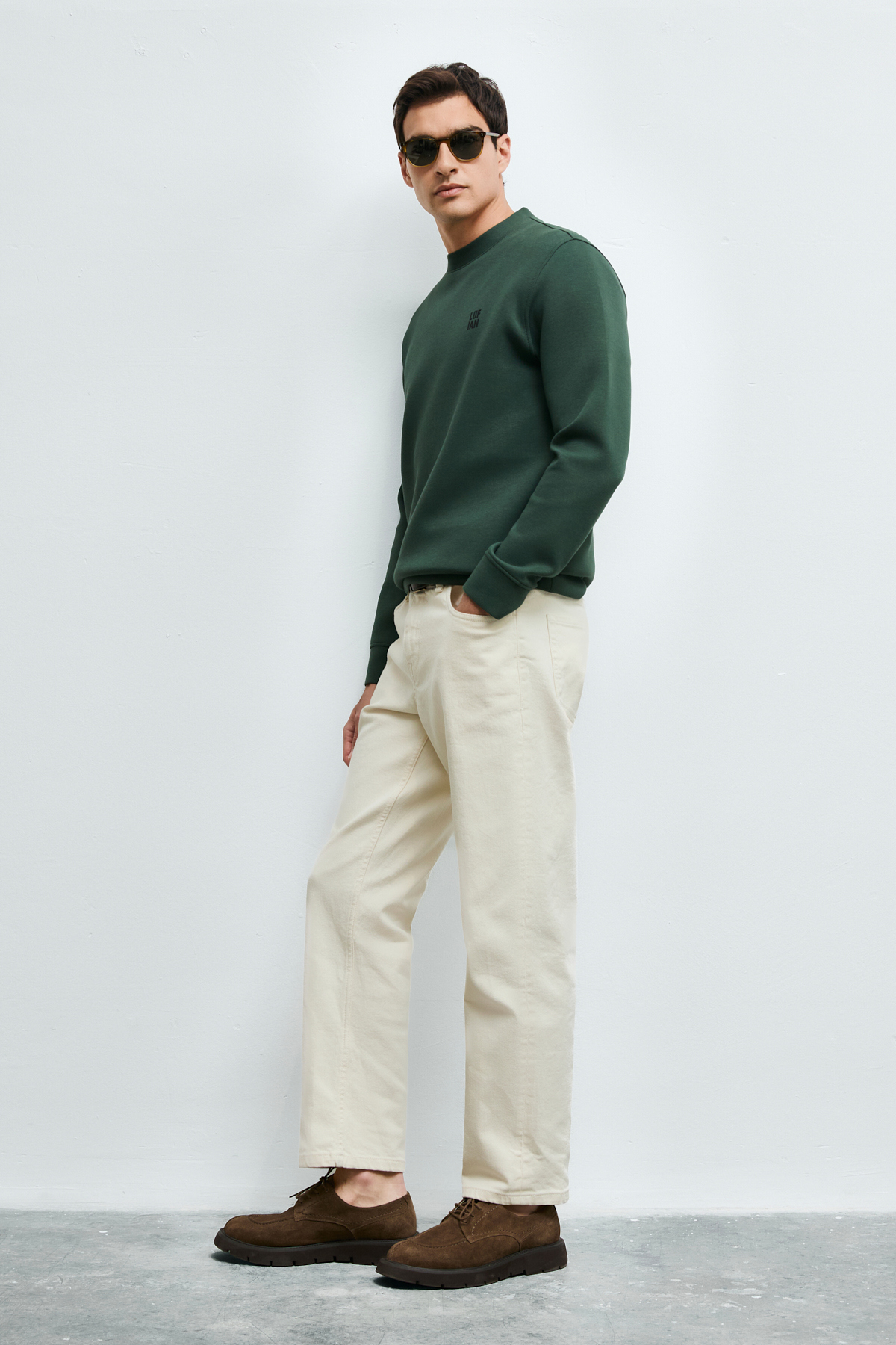Male Sweatshirt Green - Lufian