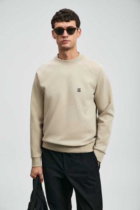 Grant Erkek Sweatshirt Bej - Lufian