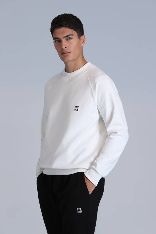 Grant Erkek Sweatshirt Kırık Beyaz - 3