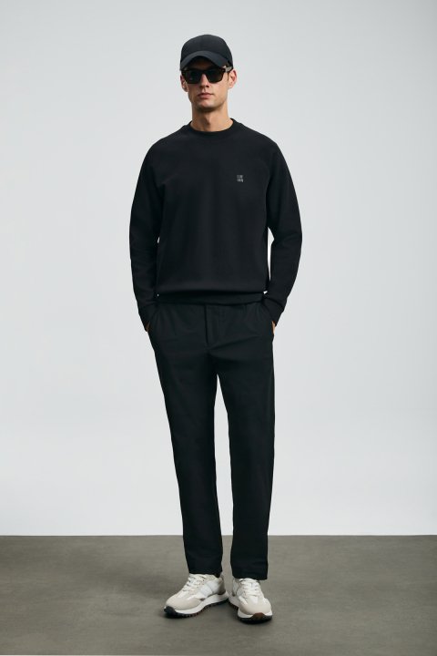 Grant Erkek Sweatshirt Siyah - LUFIAN