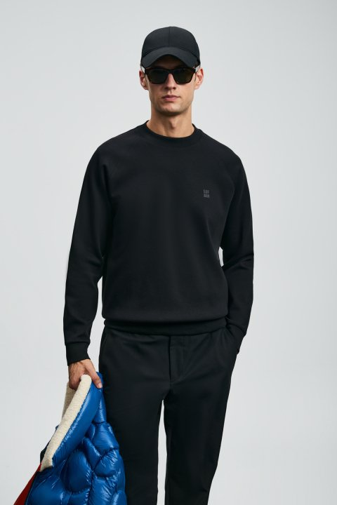 Grant Erkek Sweatshirt Siyah - LUFIAN