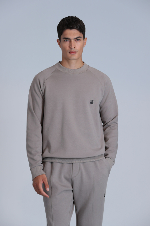 Grant Erkek Sweatshirt Vizon - Lufian
