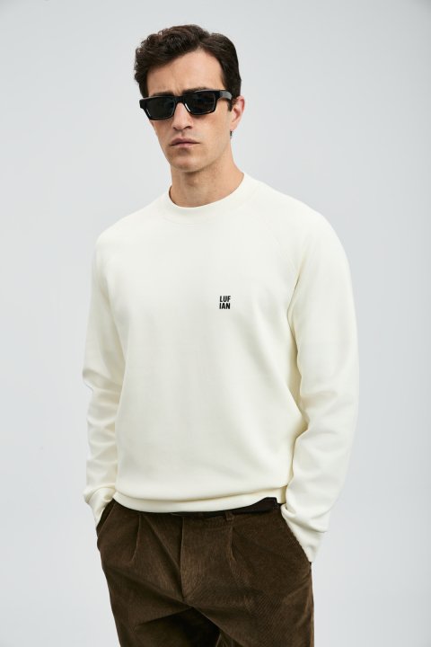 Grant Men's Sweatshirt Off White - Lufian (1)