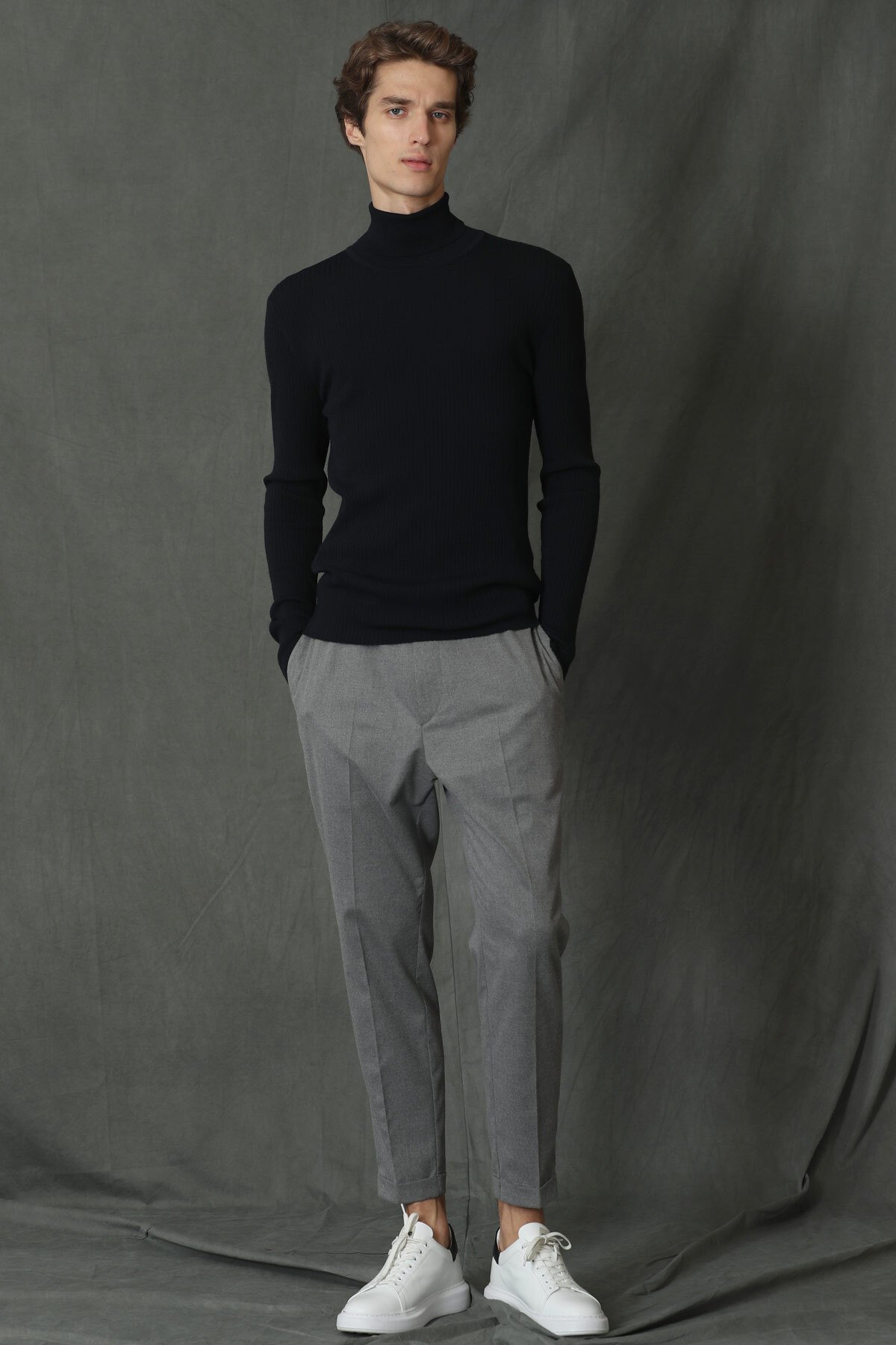 Grant Tam Balıkçı Erkek Kazak Lacivert - Lufian (1)