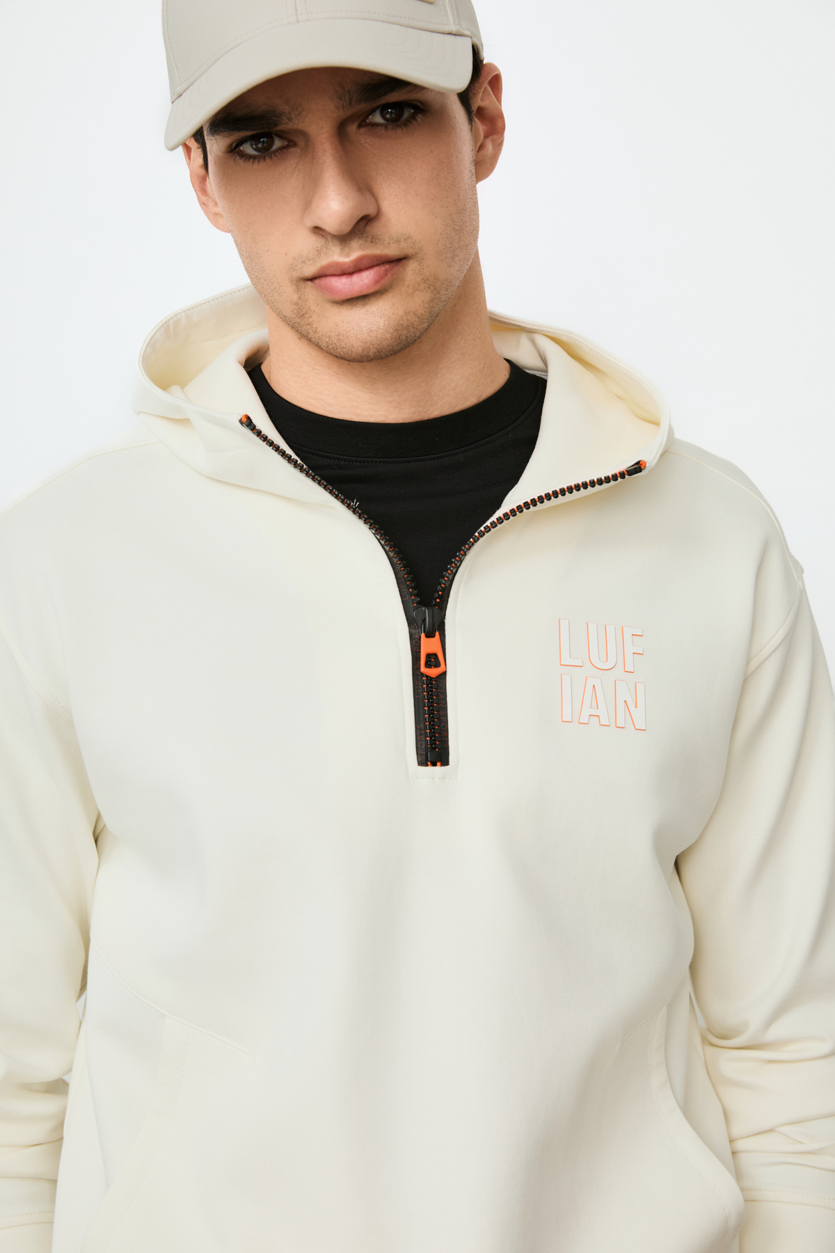 Grayson Erkek Sweatshirt Kırık Beyaz - LUFIAN