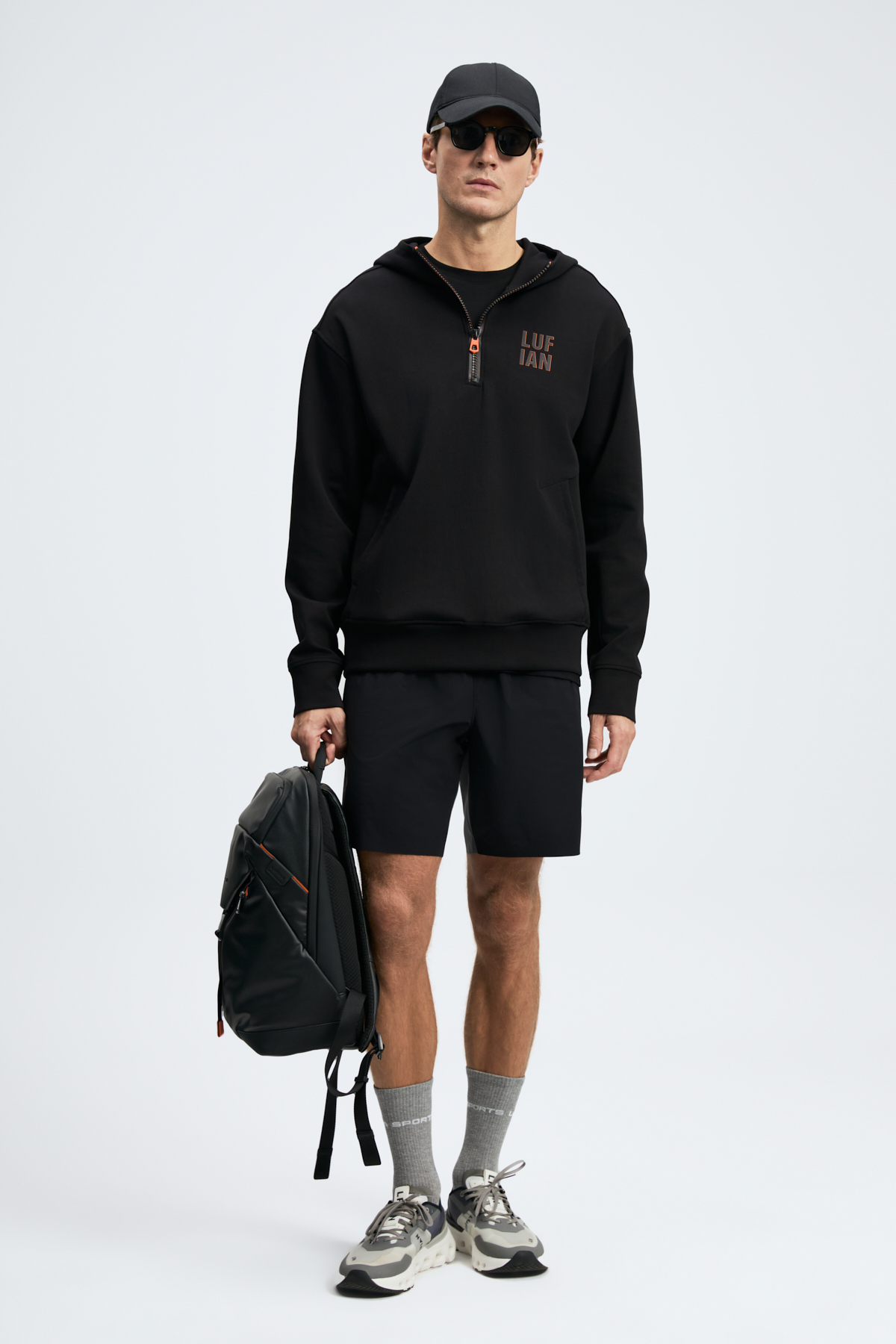 Grayson Erkek Sweatshirt Siyah - LUFIAN