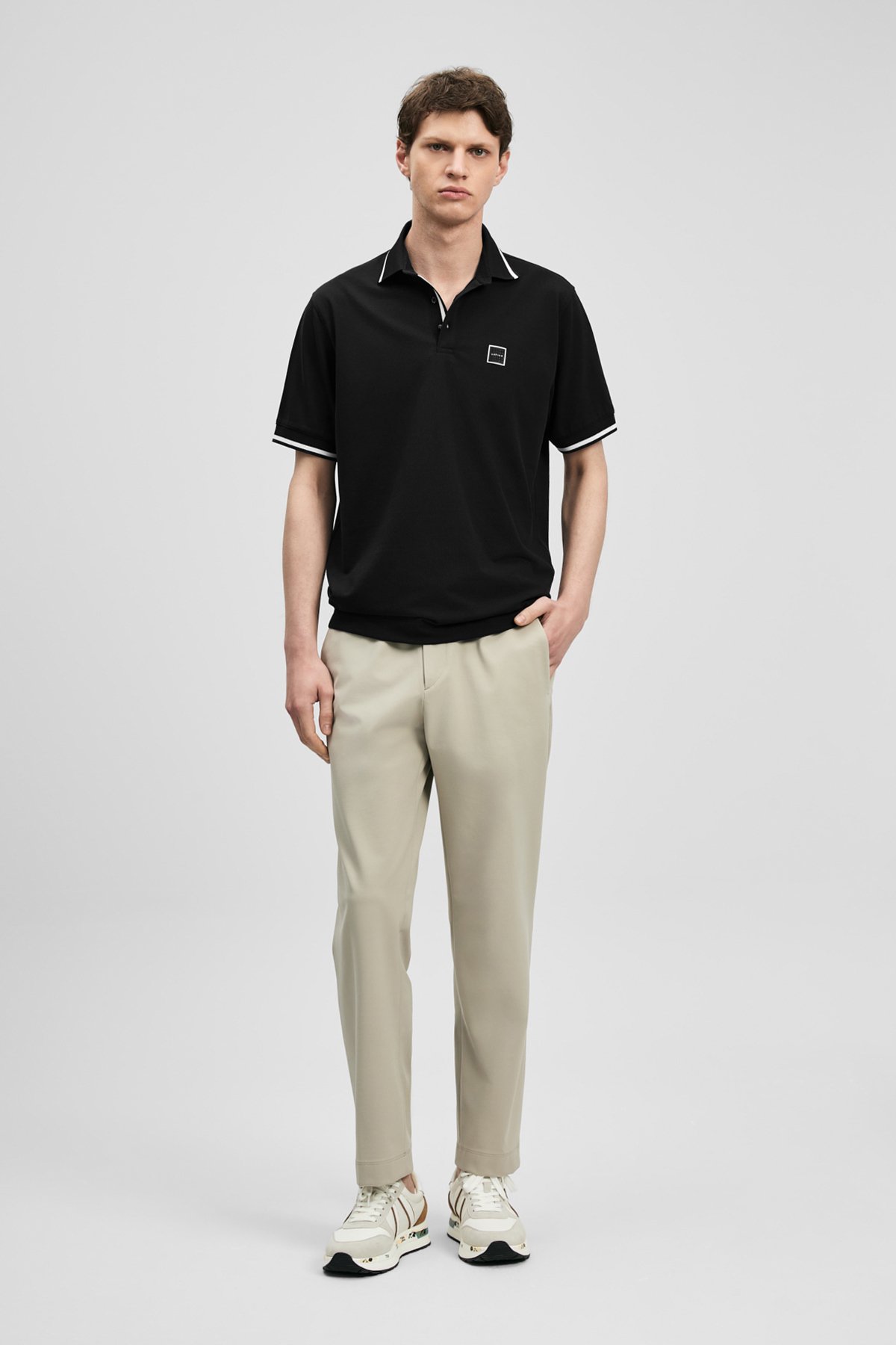 Grom Smart Erkek Polo Tişört Siyah - LUFIAN