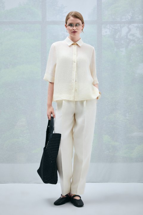 Hanna Women's Shirt Ecru - Lufian (1)