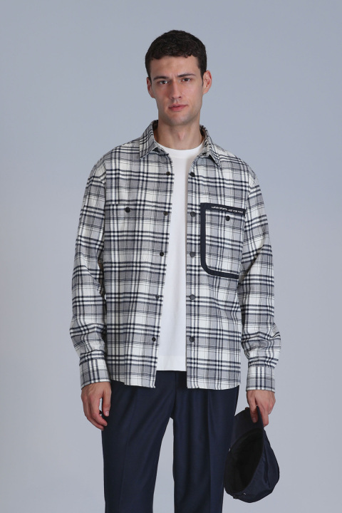 Danıel Men Basic Shirt Slım Fıt Navy - Lufian