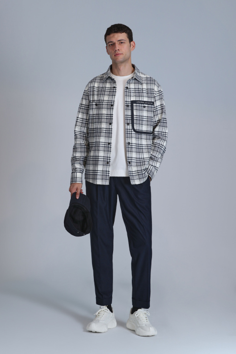 Danıel Men Basic Shirt Slım Fıt Navy - Lufian (1)