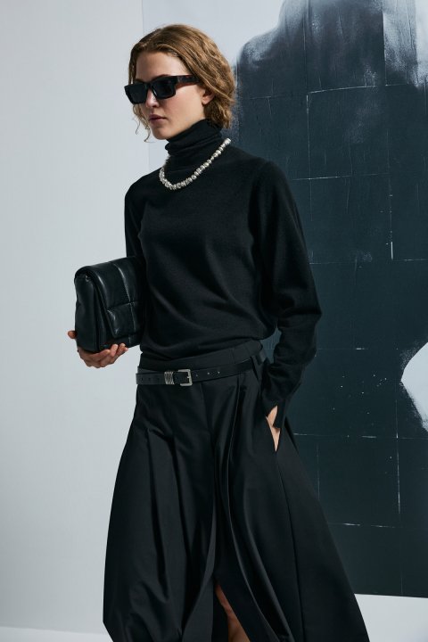 Harper Kadın Kazak Siyah - Lufian