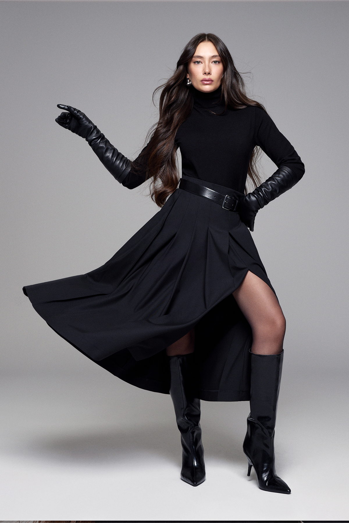 Harper Kadın Kazak Siyah - Lufian (1)