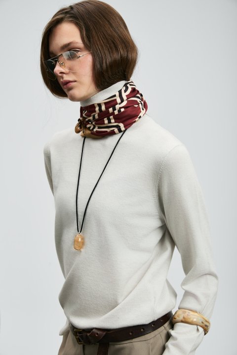 Harper Women's Sweater Stone - Lufian (1)