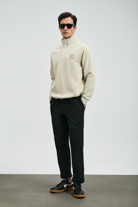 Hazel Men's Sweatshirt Ecru - LUFIAN (1)
