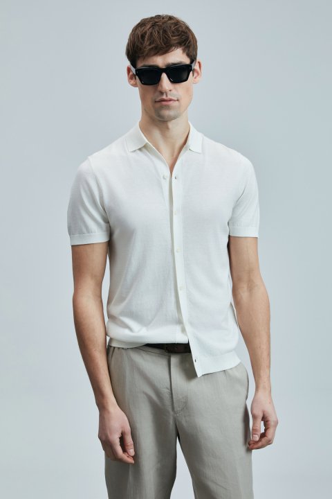 Hector Erkek Modal Karışımlı Kazak Kırık Beyaz - Lufian (1)