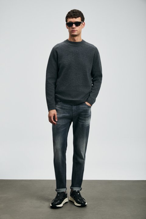 Hegel Spor Jean Erkek Pantolon Slim Fit Gri - Lufian