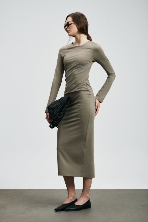 Helena Kadın Elbise Açık Yeşil - Lufian