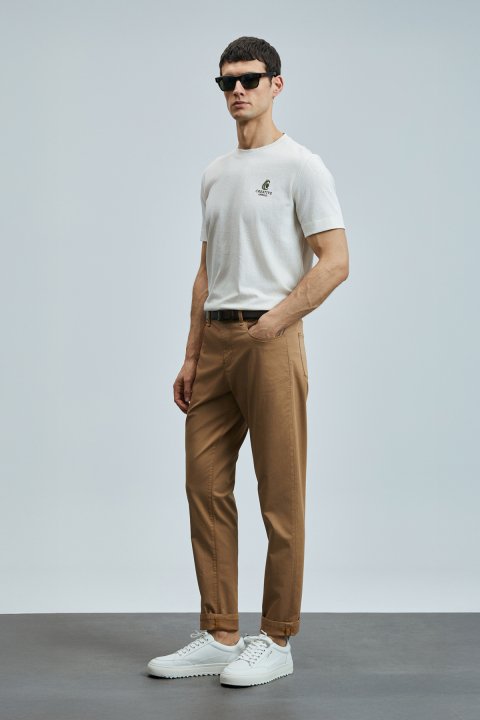 Helt Spor 5 Cep Erkek Pantolon Slim Fit Deve Tüyü - LUFIAN (1)