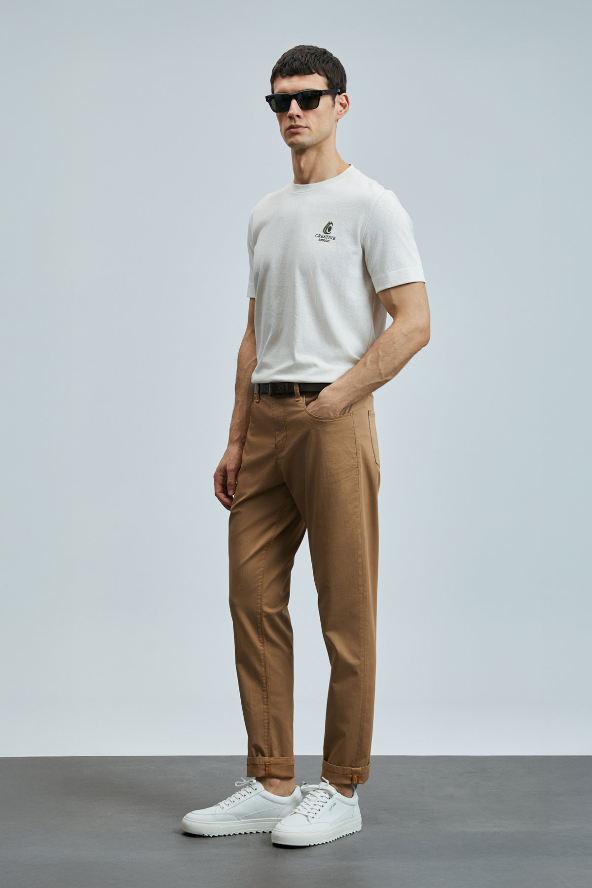 Helt Spor 5 Cep Erkek Pantolon Slim Fit Deve Tüyü - Lufian (1)