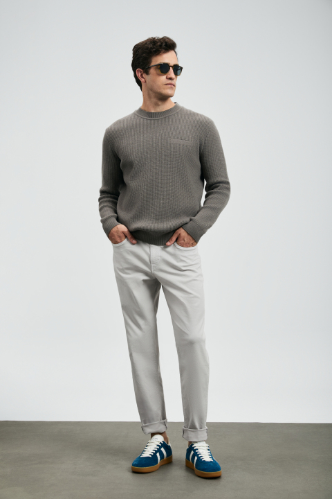 Helt Spor 5 Cep Erkek Pantolon Slim Fit Gri - Lufian