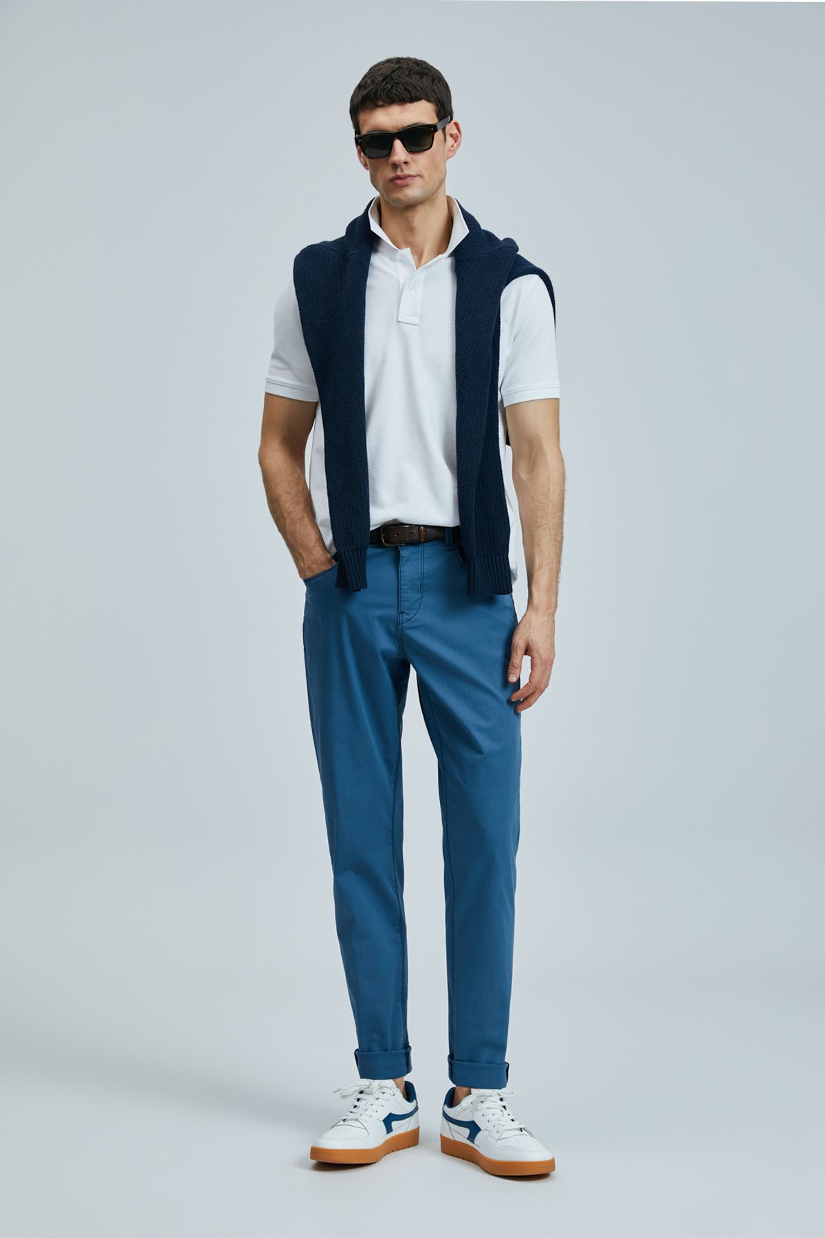 Helt Spor 5 Cep Erkek Pantolon Slim Fit Mürekkep Lacivert - Lufian