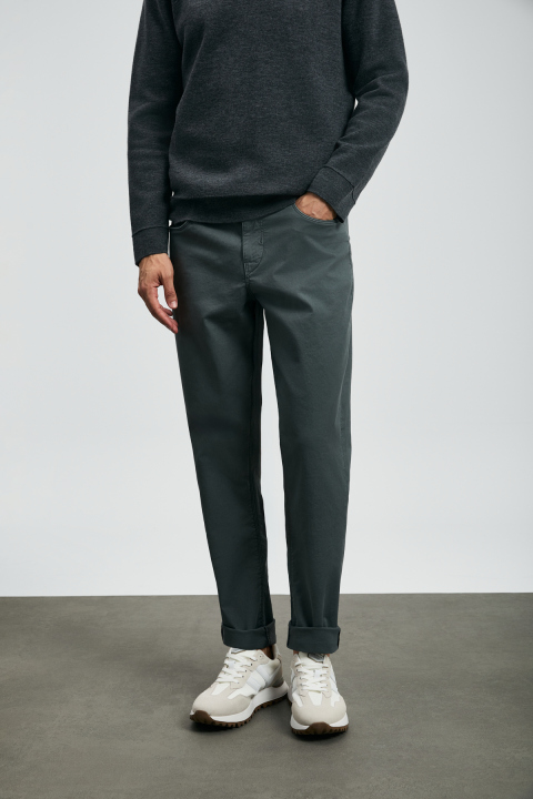 Helt Spor 5 Cep Erkek Pantolon Slim Fit Yeşil - Lufian (1)